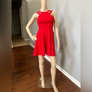 NWT B. Smart Red Fit & Flare Dress